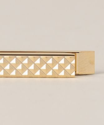 【レア・美品】MCM エムシーエムネクタイピン ゴールド イタリア製 箱付き リバーシブル】ダイヤカット ネクタイピン（0752UM03