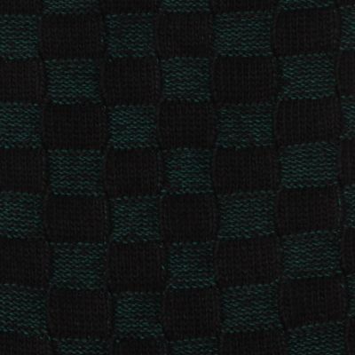 ジャカード市松柄　クルーソックス（０７５４ＱＡ０３）