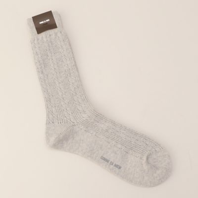 ＜COMME CA MEN (Men) ＞ケーブル柄クルーソックス（０７５４ＱＡ１１）