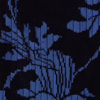 フラワーストライプクルーソックス（０７５４ＱＧ０８）