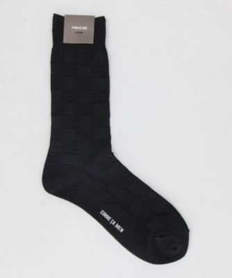 ＜COMME CA MEN (Men) ＞ブロック柄　クルーソックス（０７５４ＱＫ０４）