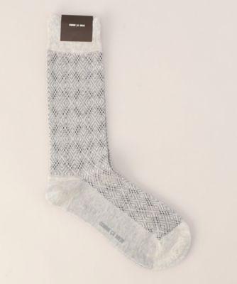 ＜COMME CA MEN (Men) ＞アーガイル柄　クルーソックス（０７５４ＱＯ１０）