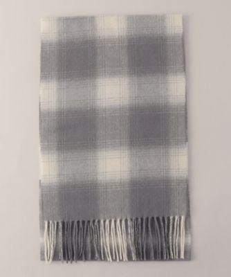＜COMME CA MEN (Men) ＞ウォッシャブルカシミヤ　チェックマフラー（０７５６ＲＭ０２）