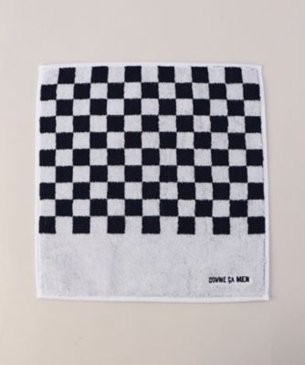 ＜COMME CA MEN (Men) ＞市松柄　タオルハンカチ（０７５７ＲＯ０５）