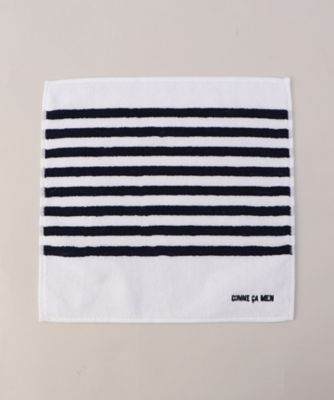＜COMME CA MEN (Men) ＞ボーダー柄　タオルハンカチ（０７５７ＲＯ０６）