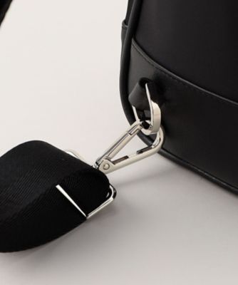 ✧*ʔ様 ブラック ボディバッグ 合成皮革 ロゴ入り MOUSTACHE ボディバッグ ムラ合皮x合皮 BDD-0662 | ハーヴェスト
