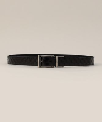 ＜COMME CA MEN (Men) ＞【市松柄】リバーシブルベルト（０７６３ＹＫ０１）