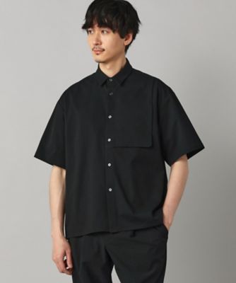 45800　PLEATSPLEASE　タブルジップ　半袖　シャツ 撥水】ドビーワッフル 半袖シャツ（0788IO32） | COMME CA MEN