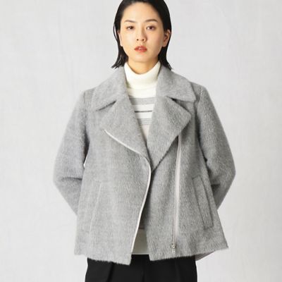 ＜ARTISAN (Women)＞ライダース風　シャギーショートコート（０８０１ＶＸ０１）
