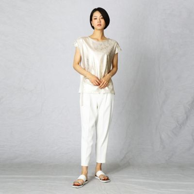 箔プリントフレンチスリーブ　Ｔシャツ（０８０２ＥＵ０３）