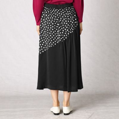 白黒ドット柄ロングスカート（0802FY01） | ARTISAN (Women