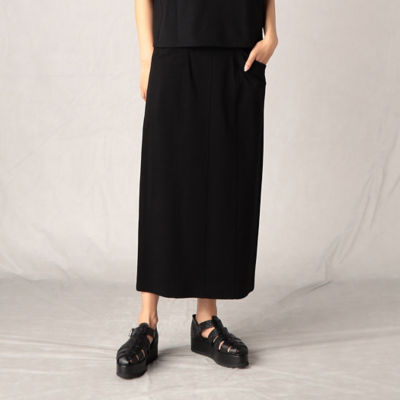 【 新品未使用 】アルチザン 切り替えプリーツスカート ブラック プラスサイズ