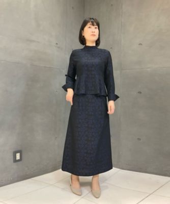 【セットアップ対応】唐華更紗ジャカード　Ａラインロングスカート（０８０５ＦＧ０３）