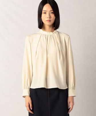 ほぼ新品) louren satin gather sleeve ブラウス 新品】louren / SATIN GATHER SLEEVE BLOUSEの通販 by suzu's