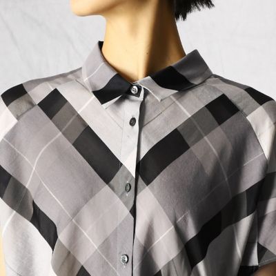 タータンチェックロングシャツ（０８０８ＨＴ０９）