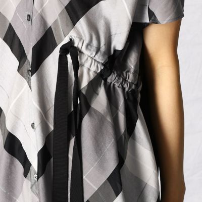 タータンチェックロングシャツ（０８０８ＨＴ０９）