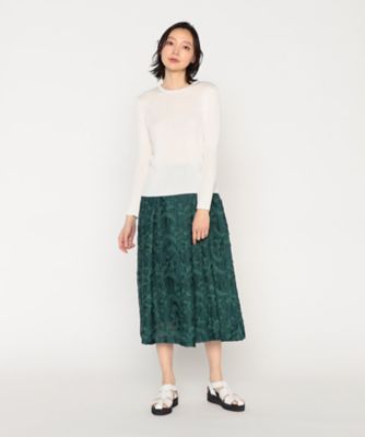 大きいサイズ レディース 花柄シフォンフレアスカート goldy-964