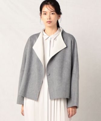 極美品 レリューム 23AW ゆったり ウールナイロンリバージャケット 千鳥柄 ウールリバー ジャケット（0809JE03） | ARTISAN (Women