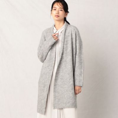 ブラッシュドアルパカ混 ニットコーディガン（0810IE07