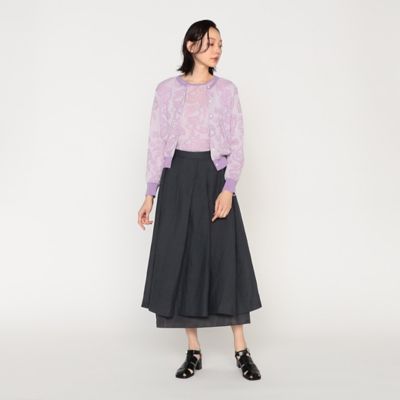 花更紗シアージャカード ニットカーディガン（0810IG08