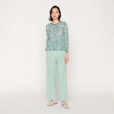 花更紗シアージャカード ニットプルオーバー（0810IG09