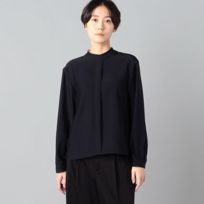 ＜ARTISAN (Women)＞【セットアップ対応】トリアセストレッチ　スタンドカラーブラウス（０８１１ＢＥ０６）