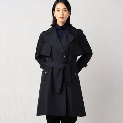 ＜ARTISAN (Women)＞【３ＷＡＹ】草花更紗ジャカードトレンチコート（０８１１ＭＡ０１）