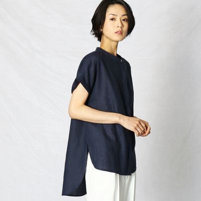 ＜ARTISAN (Women)＞アシンメトリーピンタック　リネン　シャツ（０８１３ＨＴ１６）