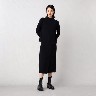 プリーツニット ラップスカート（0813IA11） | ARTISAN (Women 