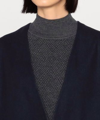 ノーカラーロングコート（０８１３ＷＩ０２）