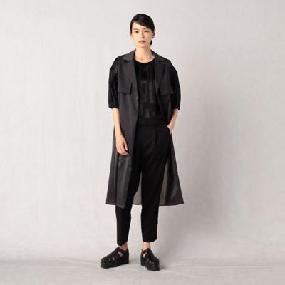 ロングジレ ジレ サイドオープン 重ね着 レイヤードスタイル
