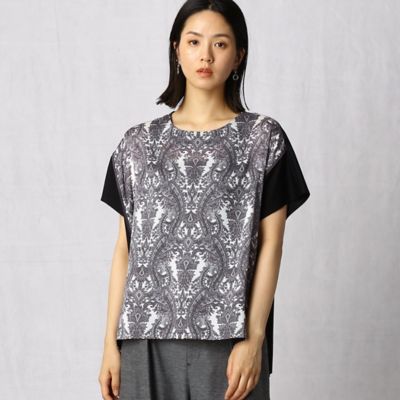 ＜ARTISAN (Women)＞更紗柄プリント　Ｔシャツ（０８１６ＥＹ３２）