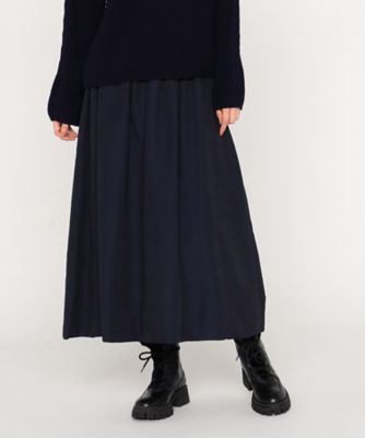 【SALE】ARTISAN (Women)/アルチザン ギャザーバルーンスカート(0816FI12) ネービーブルー ロングスカート【三越伊勢丹/公式】