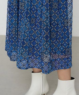 切子柄レースギャザー　ワンピース（０８１９ＯＩ１４）