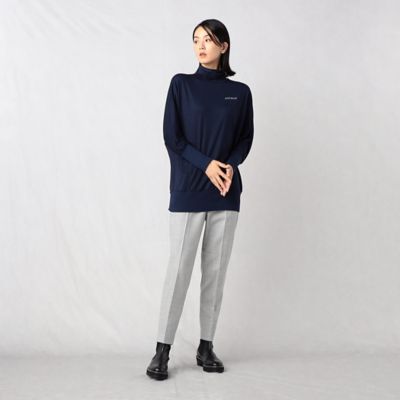 クリスタルロゴ入り　ウールハイネック　ドルマンチュニック（０８２０ＥＡ０８）