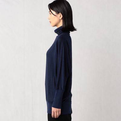 クリスタルロゴ入り　ウールハイネック　ドルマンチュニック（０８２０ＥＡ０８）