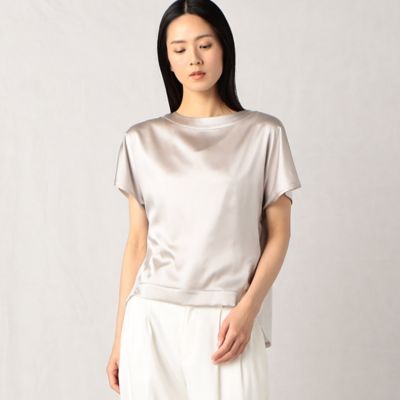 ＜ARTISAN (Women)＞シルクサテン×ジャージー　プルオーバー（０８２０ＥＣ０８）