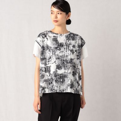 ＜ARTISAN (Women)＞フラワープリントジャカード　オーバーサイズプルオーバー（０８２０ＥＣ１５）