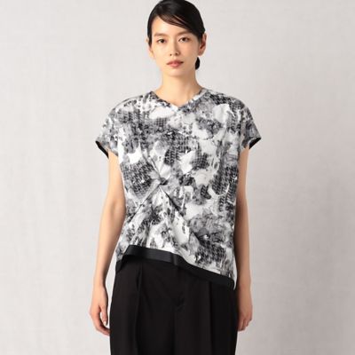 ＜ARTISAN (Women)＞フラワープリントジャカード　ねじりプルオーバー（０８２０ＥＣ１６）