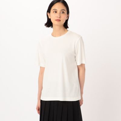 ＜ARTISAN (Women)＞スビンゴールドスムース　ラウンドネックＴシャツ（０８２０ＥＧ０７）