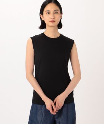 【SALE】ARTISAN (Women)/アルチザン スビンゴールドスムース ノースリーブプルオーバー(0820EG08) クロ トップス【三越伊勢丹/公式】