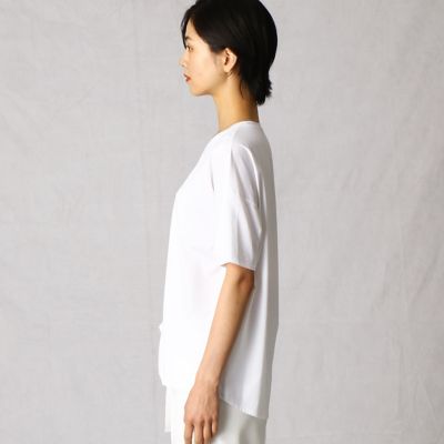 ギャザーリボン　ロゴ刺繍Ｔシャツ（０８２０ＥＴ１１）