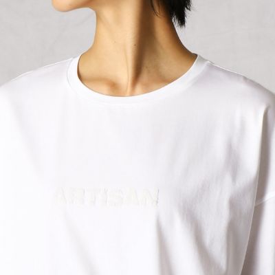 ギャザーリボン　ロゴ刺繍Ｔシャツ（０８２０ＥＴ１１）