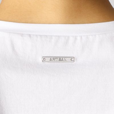 ギャザーリボン　ロゴ刺繍Ｔシャツ（０８２０ＥＴ１１）