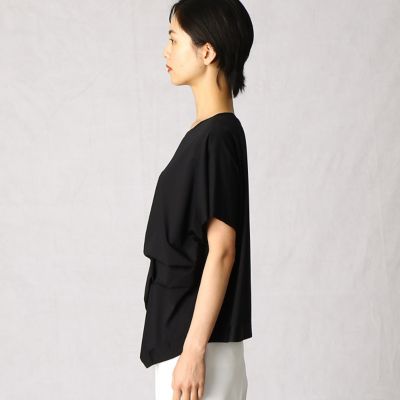 変形タック　ロゴ刺繍Ｔシャツ（０８２０ＥＴ１２）