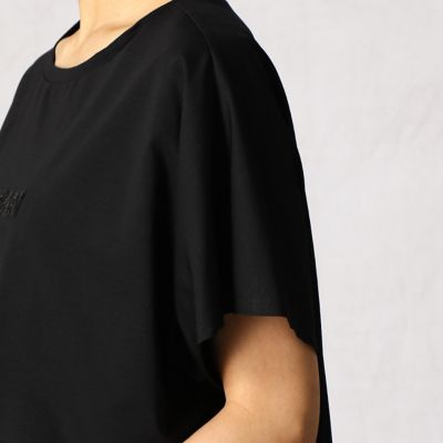 変形タック　ロゴ刺繍Ｔシャツ（０８２０ＥＴ１２）