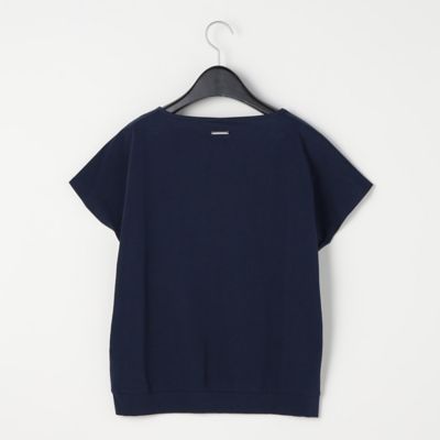 ボーダー刺繍フレンチスリーブＴシャツ（０８２０ＥＴ２４）