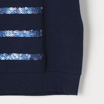 ボーダー刺繍フレンチスリーブＴシャツ（０８２０ＥＴ２４）