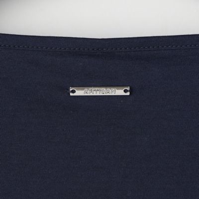 ボーダー刺繍フレンチスリーブＴシャツ（０８２０ＥＴ２４）