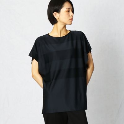 ＜ARTISAN (Women)＞パネルボーダー　オーバーＴシャツ（０８２０ＥＴ２５）